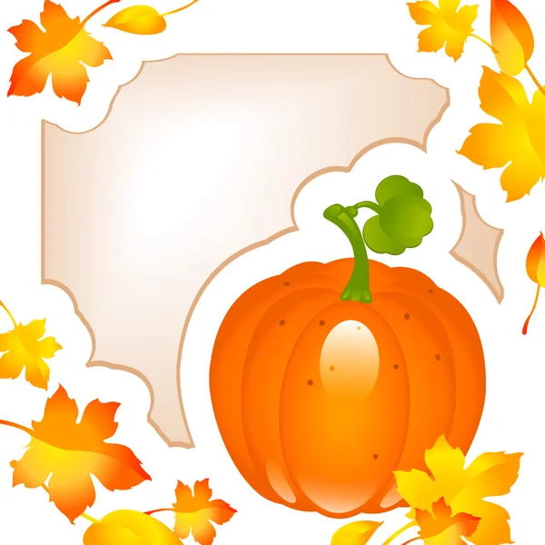 Thanksgiving kort. hösten — Stock vektor