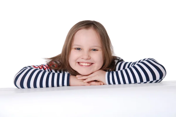 Portret van een lachend meisje — Stockfoto