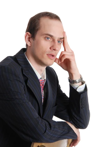 Portrait of pensive executive man — Stock Photo, Image