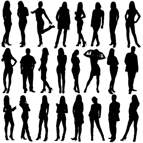 stock image 24 silhouettes