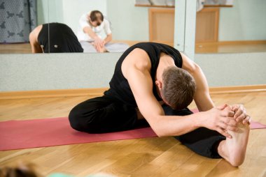 The trainer on yoga