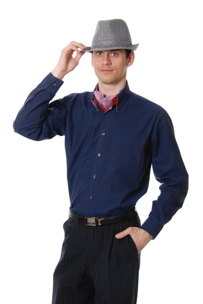 The nice young guy in a hat — Stock Photo, Image