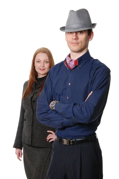 Portrét dvou mladých podnikatelů — Stock fotografie