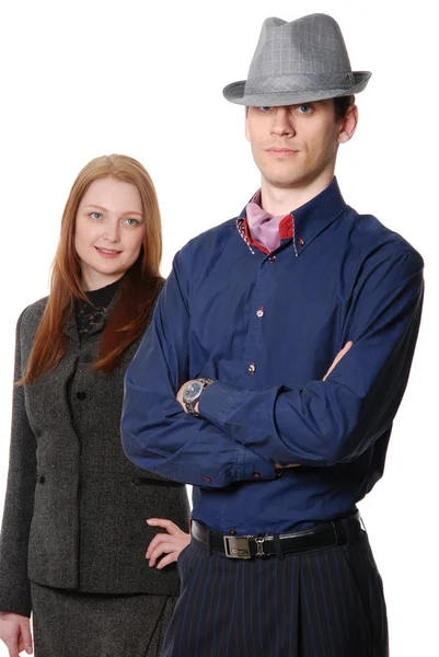 Portrét dvou mladých podnikatelů — Stock fotografie