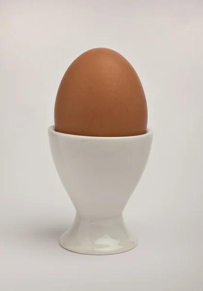 stock image Brown egg in eggcup