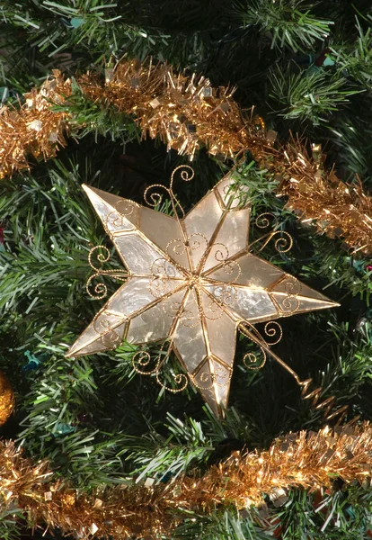 Kerstboom ster — Stockfoto