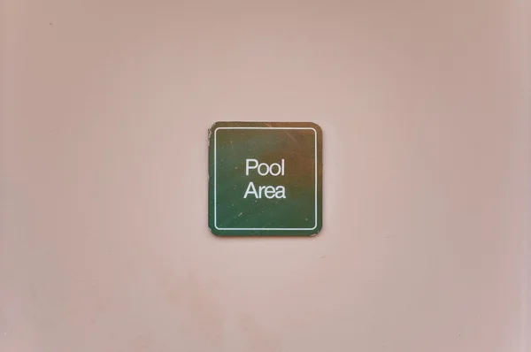 Pool Area Sign — Stock Photo, Image