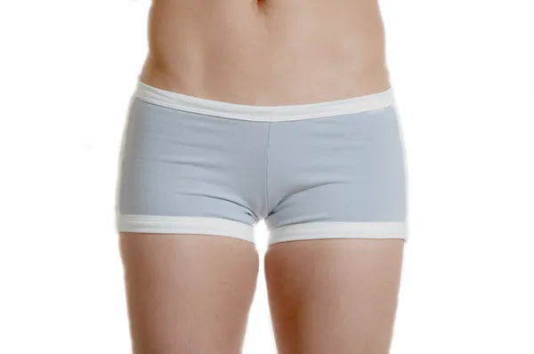 Grey workout shorts bottom — Stock Photo, Image