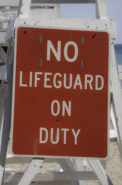 No Lifeguard On Duty — Stock Photo, Image