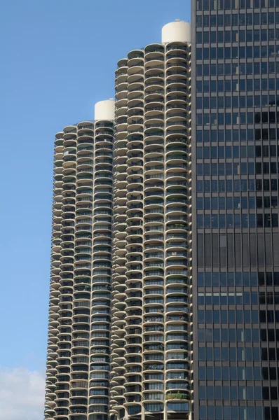 쌍둥이 타워 시카고 — 스톡 사진