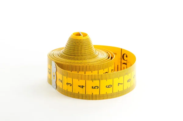 노란색 테이프를 측정 — 스톡 사진