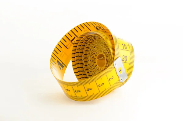 Nastro di misurazione giallo — Foto Stock