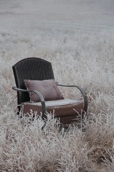 Mrazivý vinobraní židle — Stock fotografie