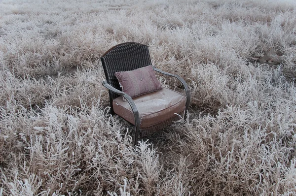 Frosty Vintage Chair — Stock Photo, Image