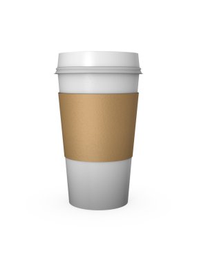 3D Disposable Coffee Cup clipart