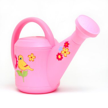 Isolated Pink Watering Can clipart