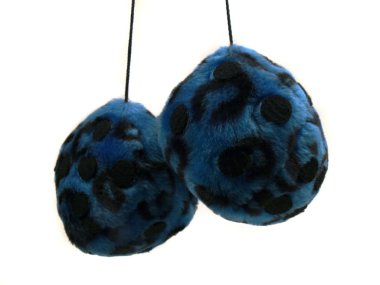 Blue Fuzzy Dice