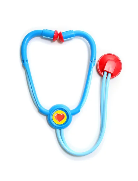 Stetoskop na białym tle zabawki z tworzyw sztucznych — Zdjęcie stockowe