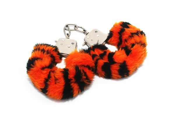 Isolated Furry Handcuffs — Stock Photo, Image