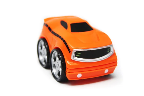 オレンジ色のおもちゃレースカー — ストック写真