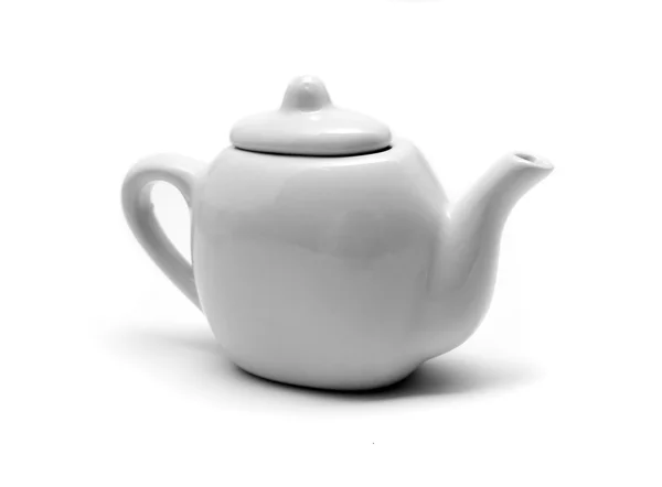 Ізольовані білий чайник — стокове фото