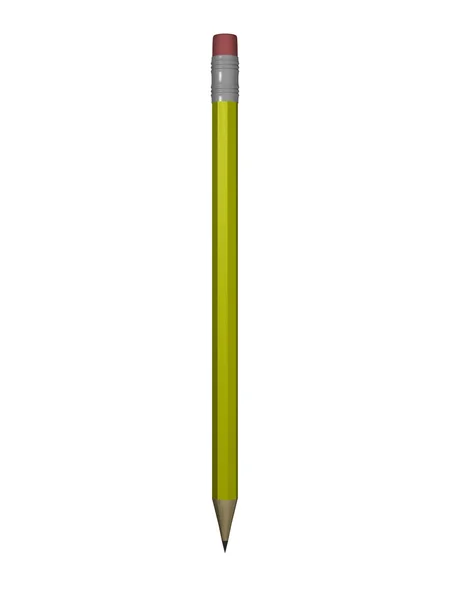 Na białym tle ołówek 3d renderowania — Zdjęcie stockowe