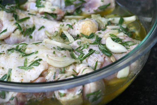 Marinating Lemon Chicken — Stok fotoğraf