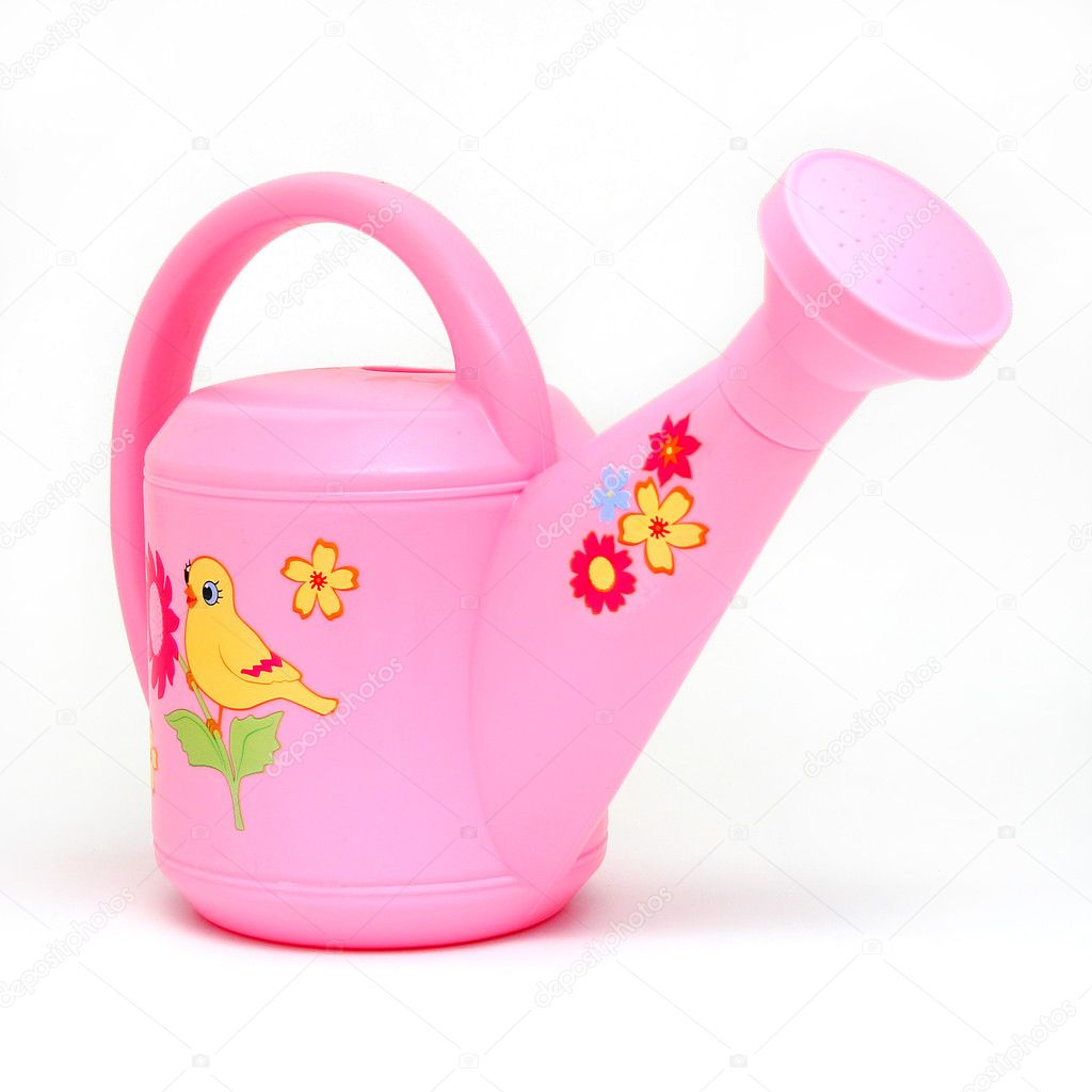 Isolated Pink Watering Can