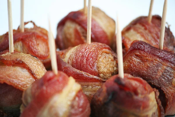Bacon Wrapped Meatballs — Stockfoto