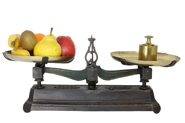 Weighing of fruits — Stock Photo, Image