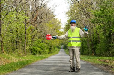 Worker road clipart