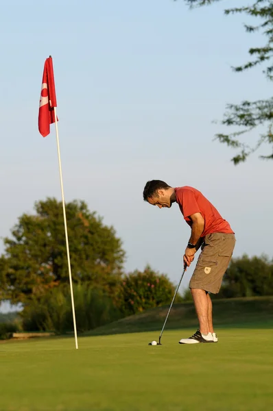 Golfspelare en — Stockfoto