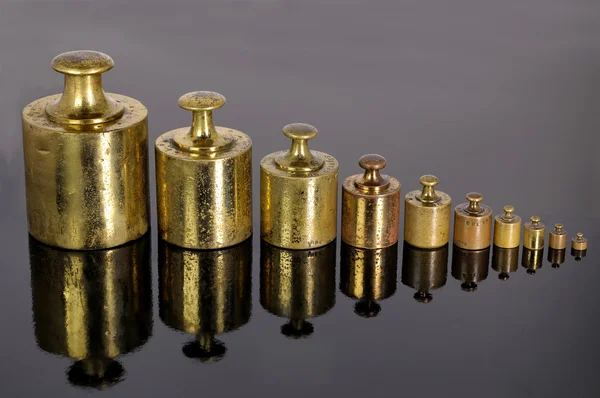 Brass weights — Stock Photo, Image