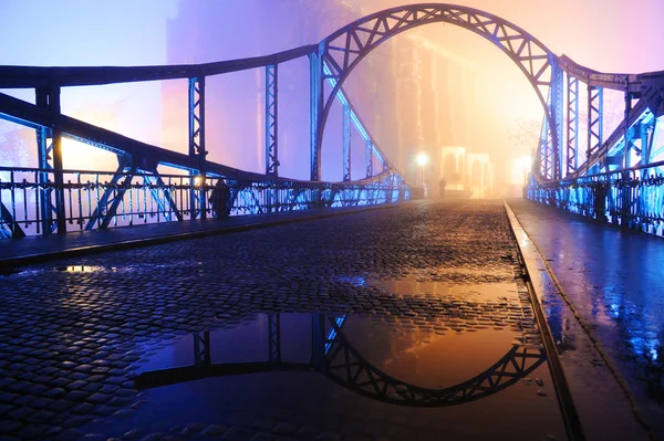 stock image Bridge at night after the storm