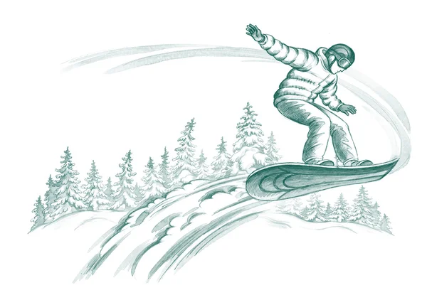 单板滑雪者 — 图库照片#