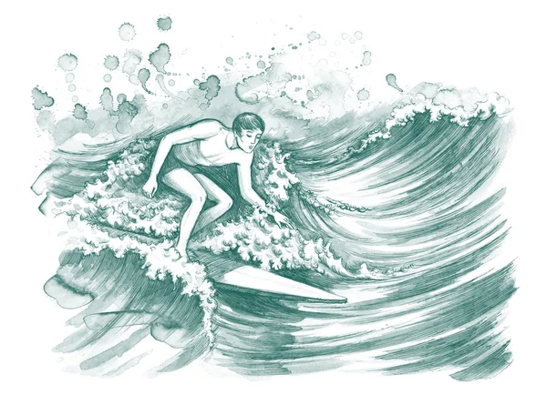 Mladý surfař — Stock fotografie