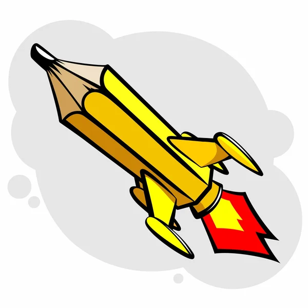 Rakieta ołówek — Wektor stockowy