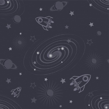 Space seamless pattern clipart