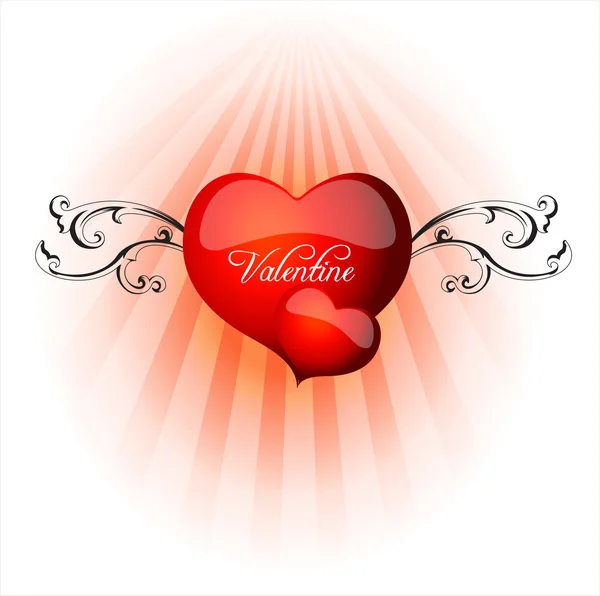 Векторное валентинное сердце — стоковый вектор