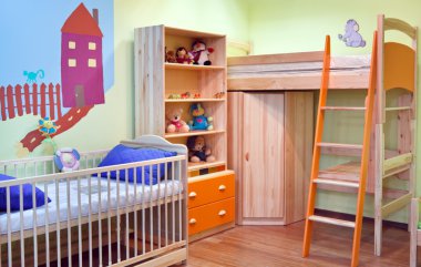 Colourful Room for Small Boy clipart