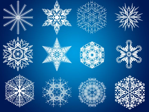Flocos de neve decorativos — Fotografia de Stock
