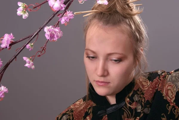 stock image Portrait of a beautiful girl from Japan