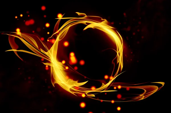 Абстрактное кольцо огня Стоковое Фото