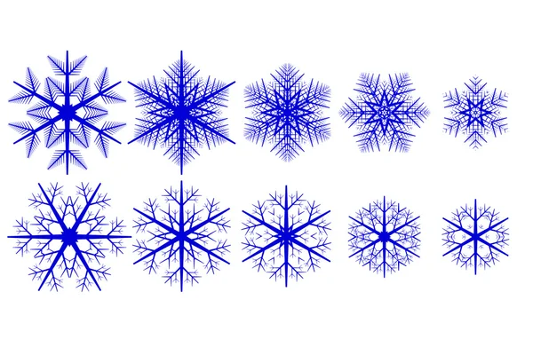 Flocos de neve decorativos — Fotografia de Stock