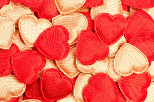 Czerwone i złote serca — Zdjęcie stockowe
