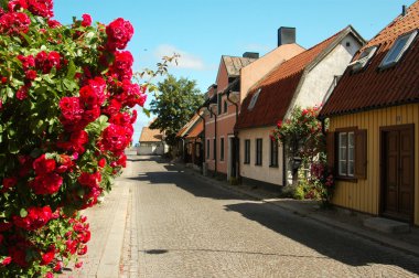 Gotland, visby, sokak sahnesi.