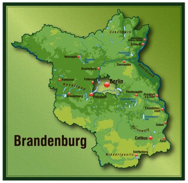 Brandenburg mit Höhenschichten
