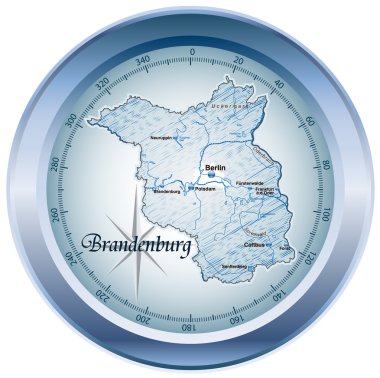 Brandenburg als kompass blau