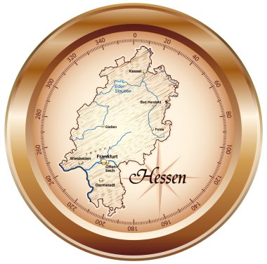 Hessen als kompass kupfer içinde