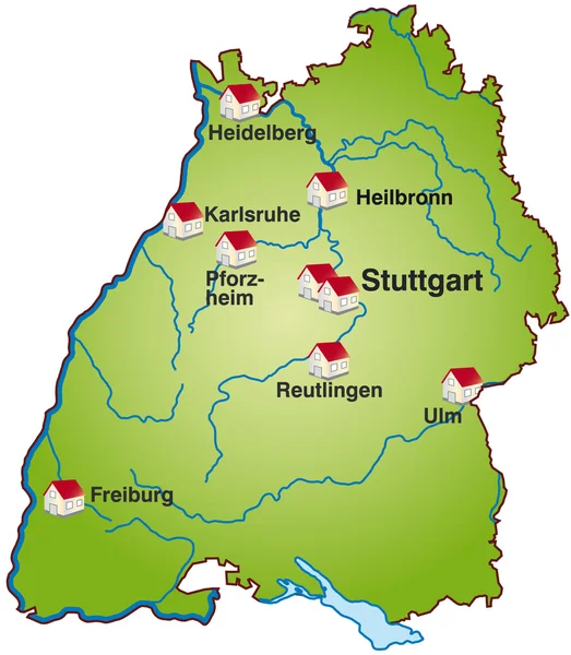 Baden-Württemberg Internet — Wektor stockowy